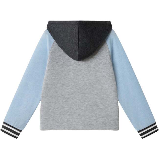 Kids Lightweight Raglan Hoodie Tee, Light Blue - T-Shirts - 4