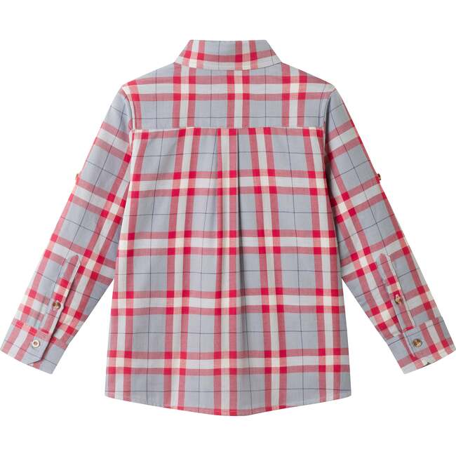 Kids Plaid Flannel Buttondown, Red Plaid - Button Downs - 4