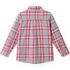 Kids Plaid Flannel Buttondown, Red Plaid - Button Downs - 4