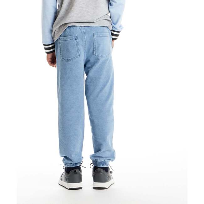 Kids Knit Denim Jogger, Light Blue - Pants - 2
