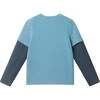 Kids Long Sleeve Two-Fer Graphic Tee, Blue Bear - T-Shirts - 4