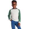 Kids Lightweight Raglan Hoodie Tee, Green - T-Shirts - 2