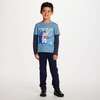 Kids Long Sleeve Two-Fer Graphic Tee, Blue Bear - T-Shirts - 5