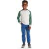 Kids Lightweight Raglan Hoodie Tee, Green - T-Shirts - 3