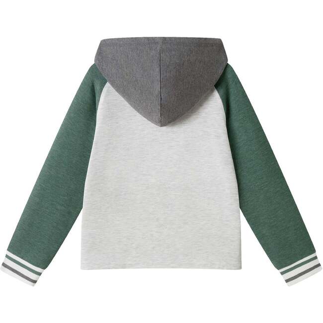 Kids Lightweight Raglan Hoodie Tee, Green - T-Shirts - 4