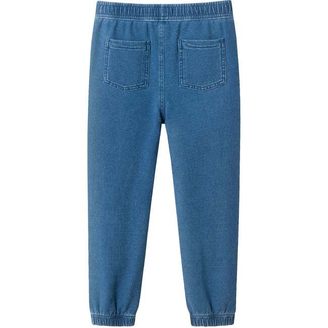 Kids Knit Denim Jogger, Medium Blue - Pants - 4