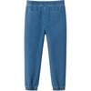 Kids Knit Denim Jogger, Medium Blue - Pants - 4