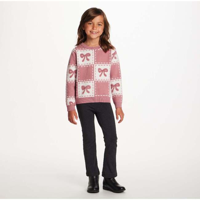 Kids Chenille Sweater & Jegging Set, Pink Bows