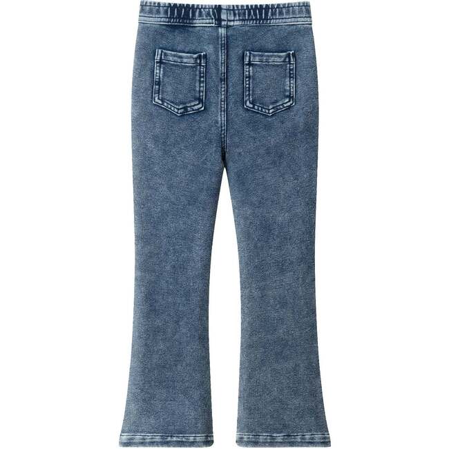 Kids Knit Denim Pants, Mid Wash - Pants - 5