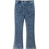 Kids Knit Denim Pants, Mid Wash - Pants - 5