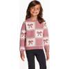 Kids Chenille Sweater & Jegging Set, Pink Bows - Mixed Apparel Set - 3