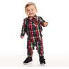 Infant Plaid Shirtall, Red Holiday - Rompers - 1 - thumbnail