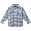 Kids Buttondown & Knit Denim Jogger Set, Grey Gingham - Mixed Apparel Set - 4