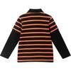Kids Halloween Rugby Polo, Ghost Patch (Black/Orange) - Polo Shirts - 5