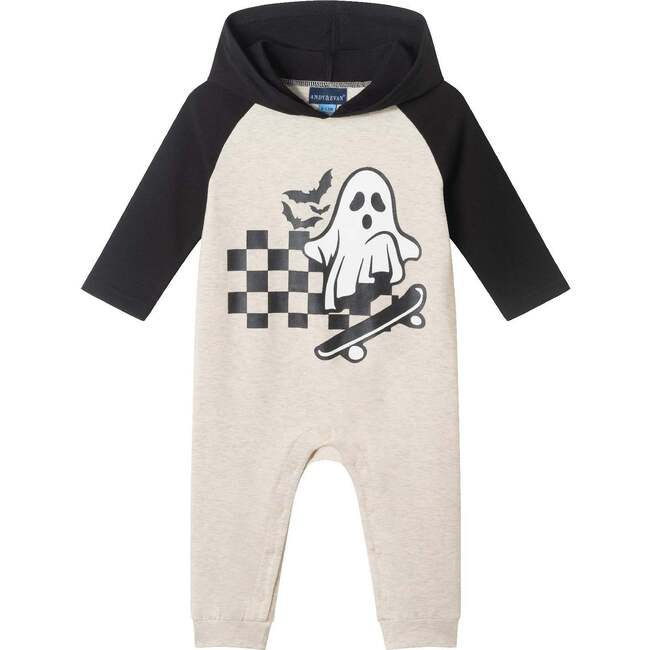 Infant Hooded Romper, Skateboard Ghost