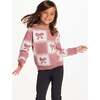 Kids Chenille Sweater & Jegging Set, Pink Bows - Mixed Apparel Set - 6