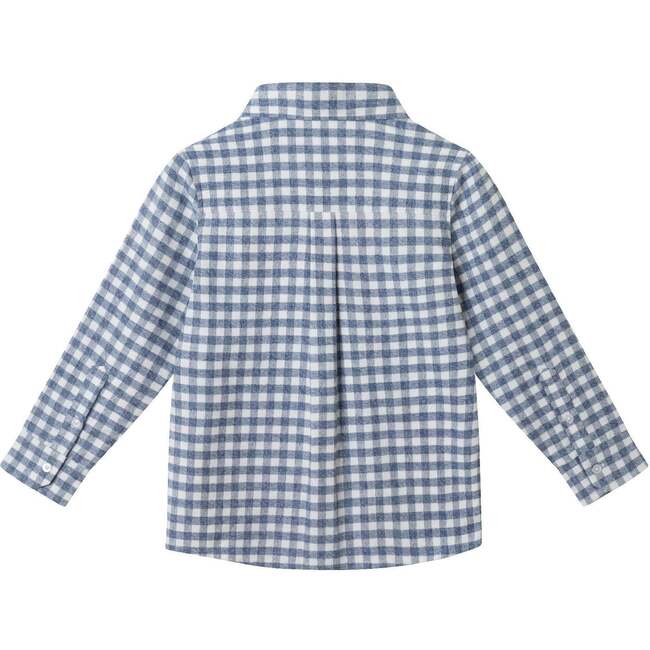 Kids Buttondown & Knit Denim Jogger Set, Grey Gingham - Mixed Apparel Set - 5