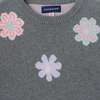 Kids Floral Sweater, Charcoal Grey - Sweaters - 5
