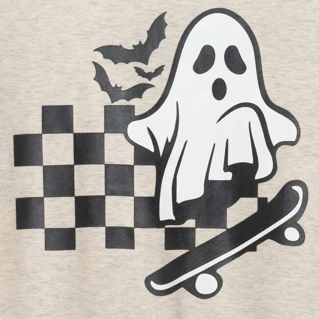 Infant Hooded Romper, Skateboard Ghost - Rompers - 2