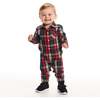 Infant Plaid Shirtall, Red Holiday - Rompers - 3
