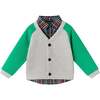 Infant Buttondown & Twill Pant Set, Grey Cardigan - Mixed Apparel Set - 3