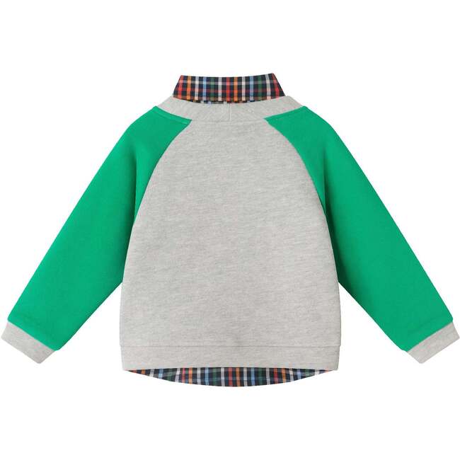 Infant Buttondown & Twill Pant Set, Grey Cardigan - Mixed Apparel Set - 4