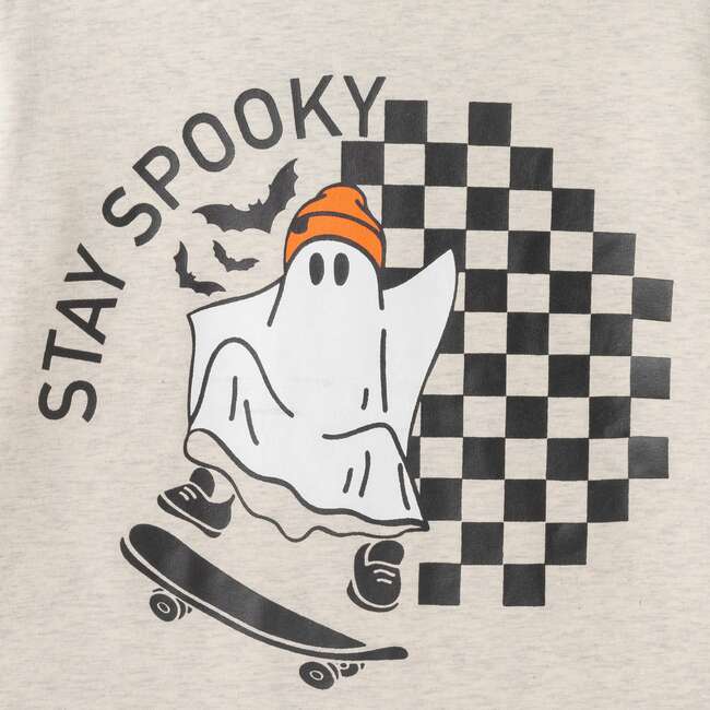 Black Hooded Tee, "Stay Spooky" - T-Shirts - 6