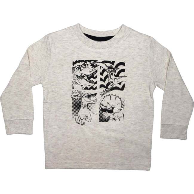 Kids Long Sleeve Shirt , Dino Comic