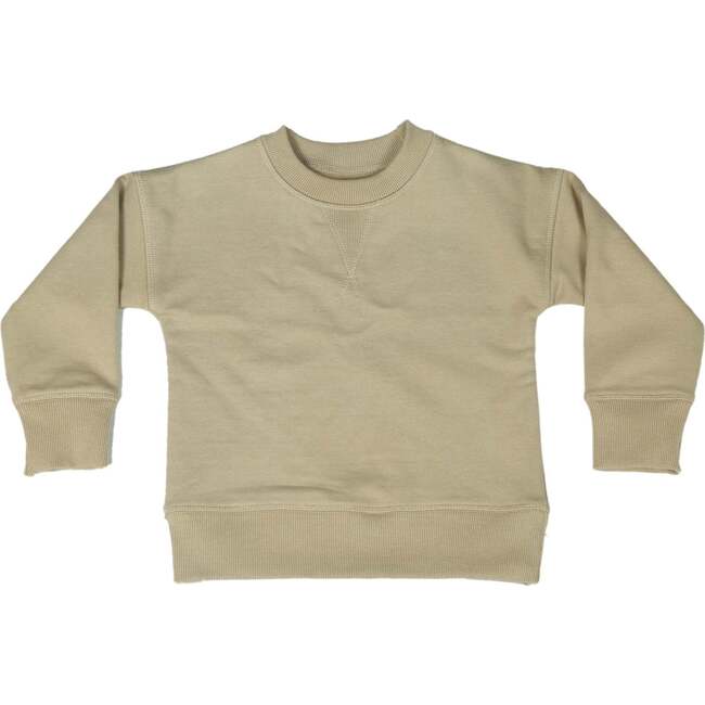 Kids Crew Neck Sweatshirt, Stone