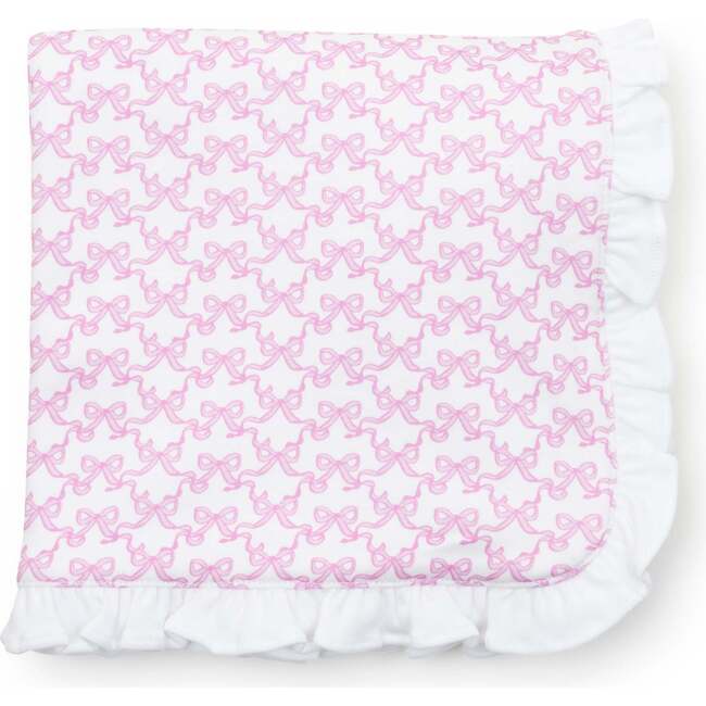 Ruffled Girls' Blanket, Pretty Pink Bows