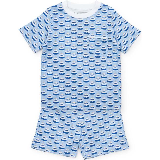Charles Boys' Short Set, Birthday Cake Blue