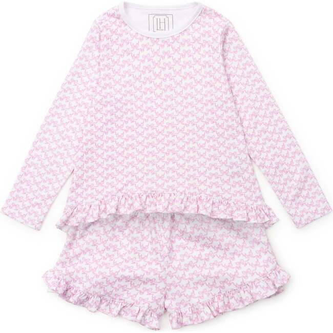 Rorie Girls' Short Set, Pretty Pink Bows