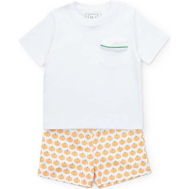Walker Boys' Short Set, Harvest Pumpkin