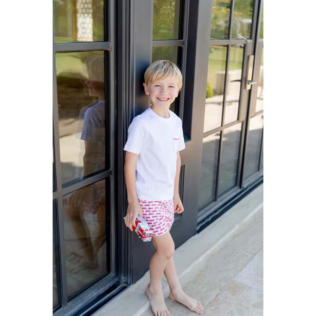 Hudson Boys' Short Set, Fire Truck Red - Mixed Apparel Set - 2