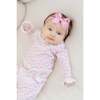 Lucy Girls' Romper, Pretty Pink Bows - Footie Pajamas - 2