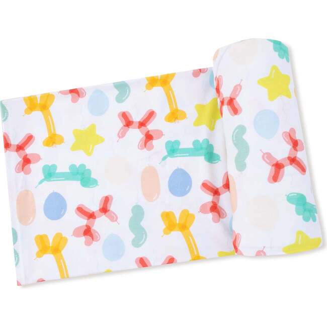 Swaddle Blanket Balloon Animals Blue