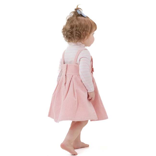 Ruffle Jumper with Diaper Cover Corduroy, Veiled Pink - Rompers - 2