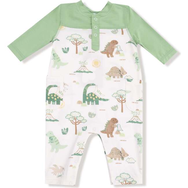 Romper with Contrast Sleeves Baby Love Dinos