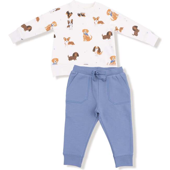 Raglan Sweatshirt + Jogger Set Best Friend Dogs, French Terry, Uni