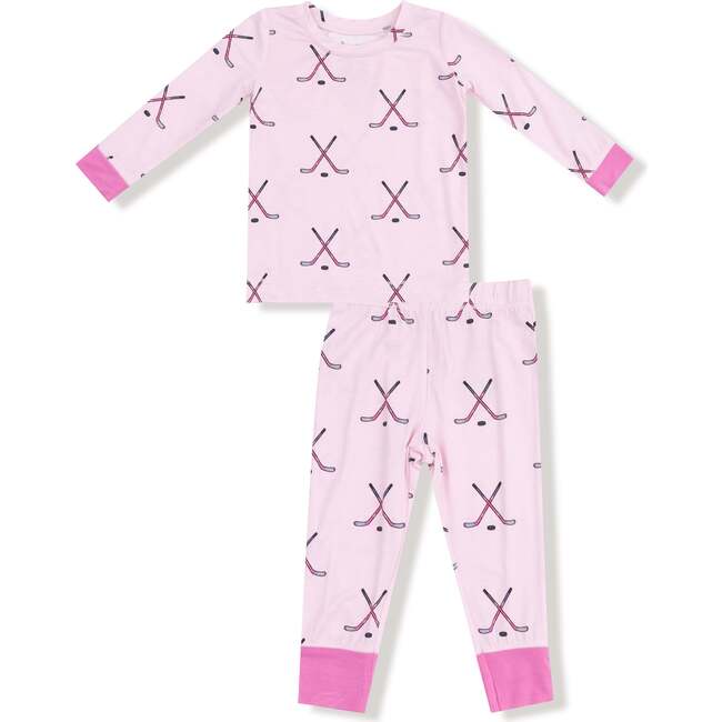 Long Sleeve Loungewear Set Hockey, Pink
