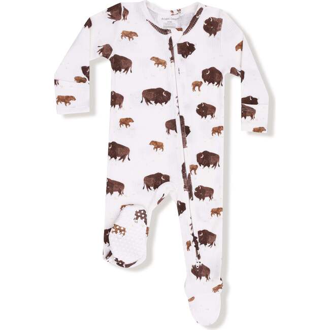 2 Way Zipper Footie Bison