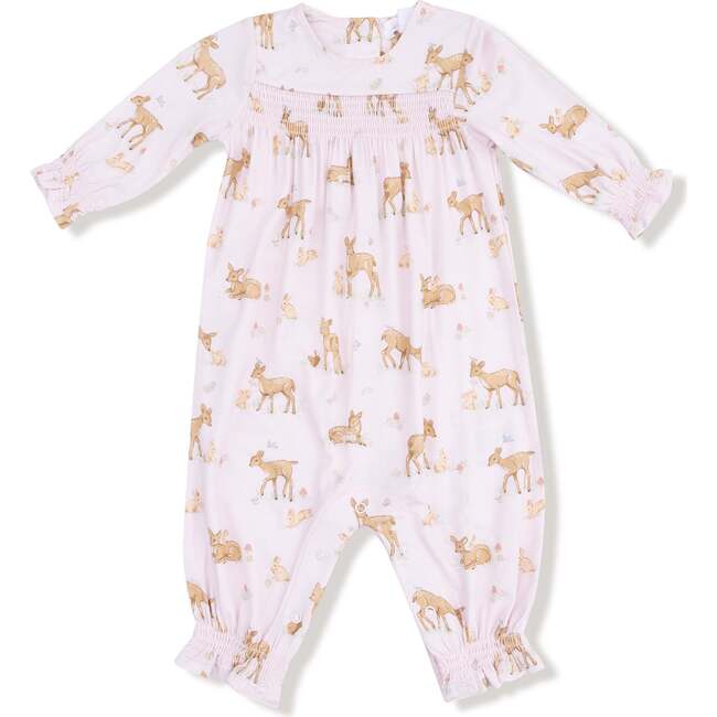 Smocked Long Sleeve Romper Little Fawn