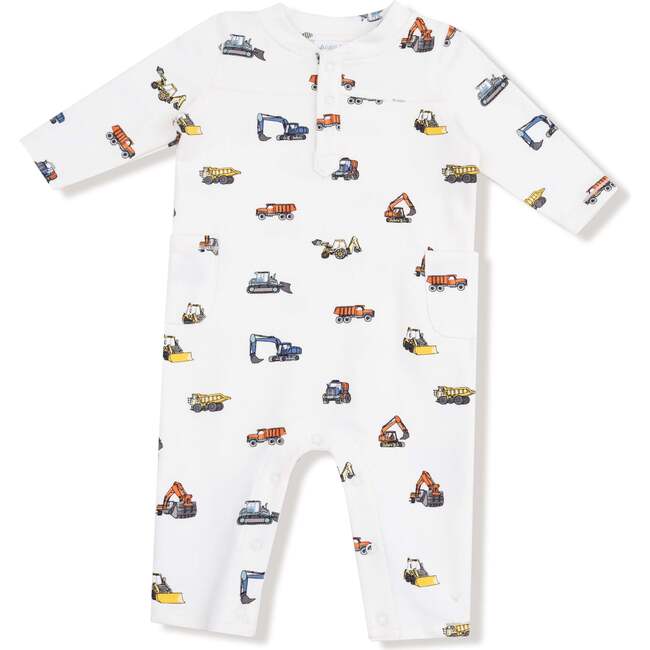 Uni Romper Construction Vehicles, French Terry