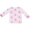 Long Sleeve Loungewear Set Hockey, Pink - Mixed Apparel Set - 3