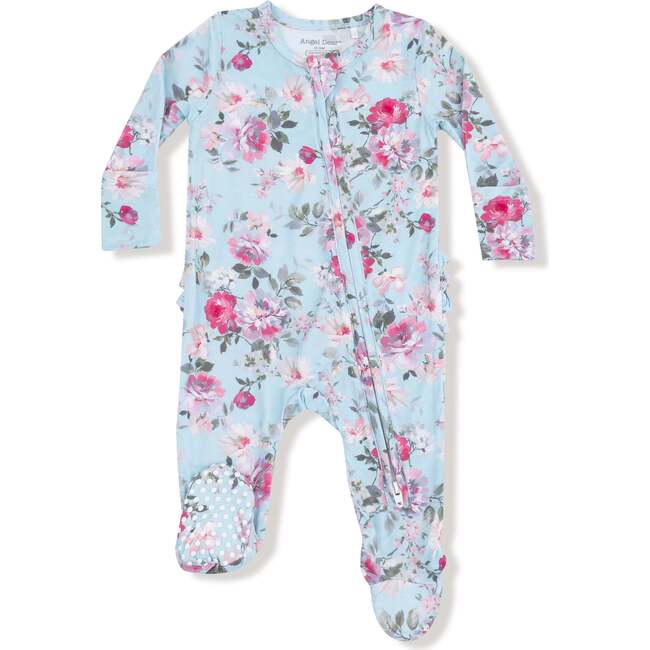 2 Way Zipper Ruffle Back Footie Charlotte Floral