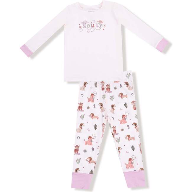 Long Sleeve Loungewear Set Cowgirl Dogs