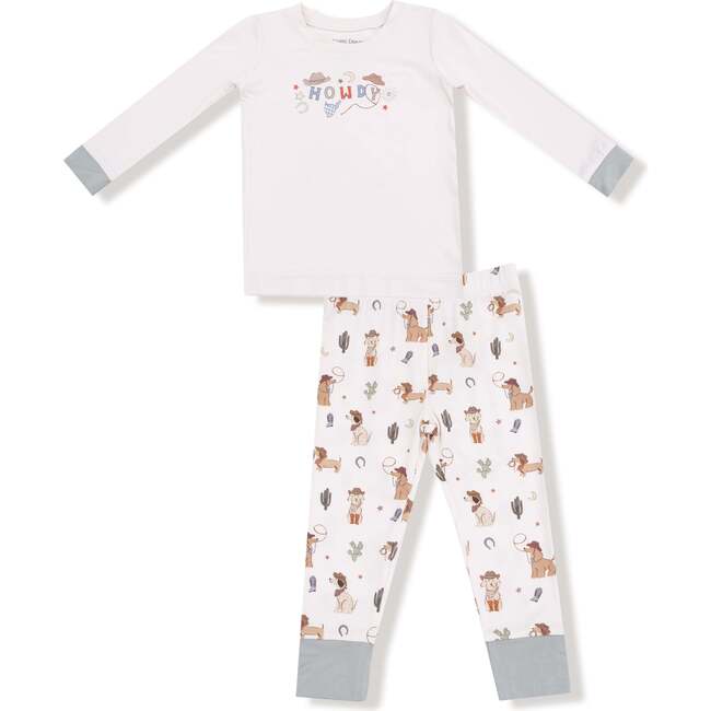Long Sleeve Loungewear Set Cowboy Dogs