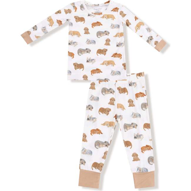 Long Sleeve Loungewear Set Napping Puppies