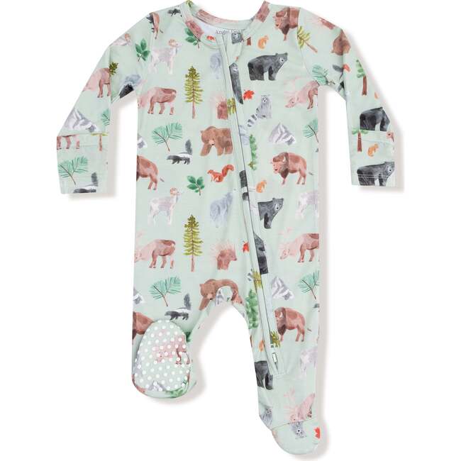 2 Way Zipper Footie American Woodland Animals