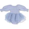 Long Sleeve Smocked Bubble with Tutu Solid, Muslin, Soft Chambray - Dresses - 1 - thumbnail